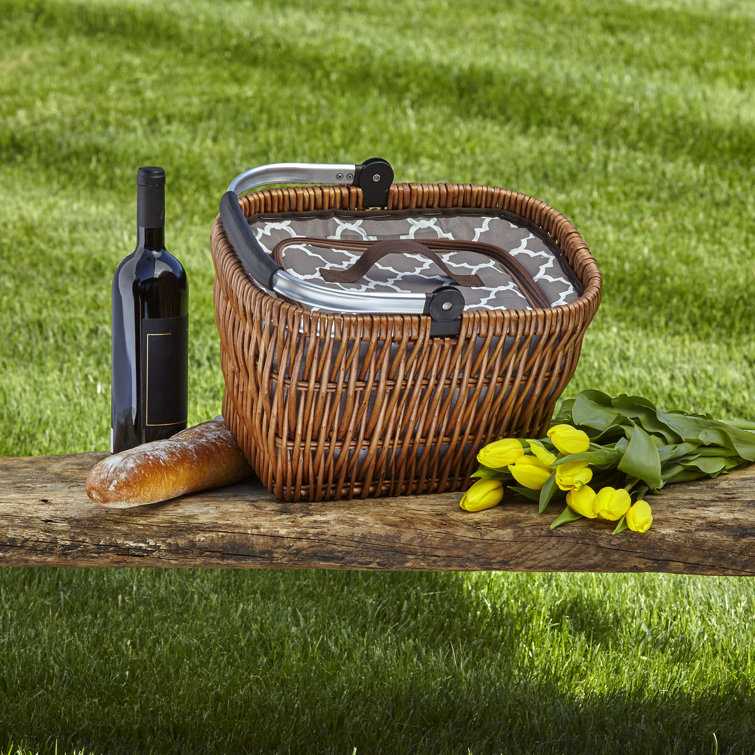 Alcott Hill® Collapsible Handle Cooler Picnic Basket & Reviews Wayfair